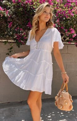 Show Me Your Mumu Alyssa Mini Dress ~ White Voile
