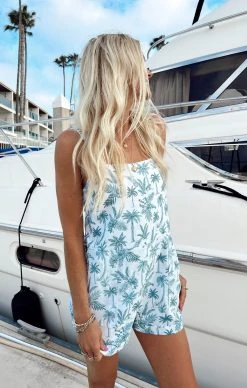 Show Me Your Mumu Catch Me Romper ~ Blue Lagoon Palm 11 Show Me Your Mumu Catch Me Romper ~ Blue Lagoon Palm -Fashion Womens Discount Store 4804CE9B CEF3 45C3 A837 A908A644C851
