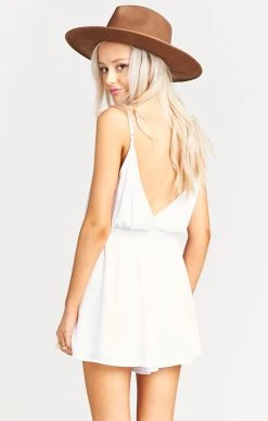 Show Me Your Mumu Olympia Romper ~ White Crisp -Fashion Womens Discount Store 49492bd30511d0d84f6f8c1c6811762a