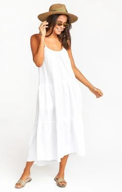 Show Me Your Mumu May Maxi Dress ~ White Crinkle Gauze