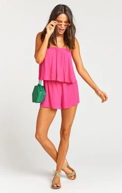 Show Me Your Mumu Thelma Romper ~ Hot Pink