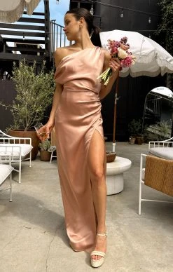 Show Me Your Mumu Jodie Dress ~ Rose Gold Luxe Satin -Fashion Womens Discount Store 5300FA49 320F 4D7E 90CA 7D984DDE0340