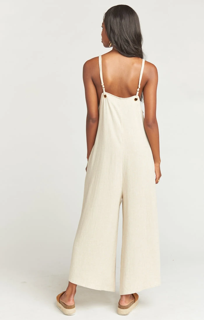 Show Me Your Mumu Jansen Jumpsuit ~ Cream Linen 5 Show Me Your Mumu Jansen Jumpsuit ~ Cream Linen - Image 3