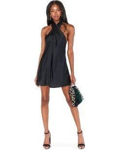 Show Me Your Mumu Jasmine Halter Mini Dress Luxe Satin