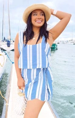 Show Me Your Mumu Iva Wrap Skirt ~ Sailboat Stripe -Fashion Womens Discount Store 8B439B1E 3902 4F36 A155 FF74A22396B9