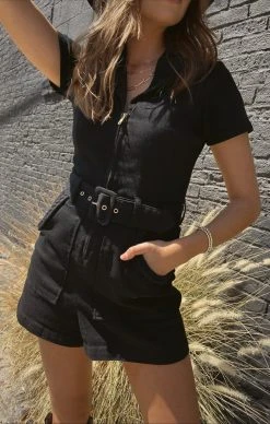 Show Me Your Mumu Outlaw Romper ~ Pitch Black -Fashion Womens Discount Store A3056821 77AB 4D8E B944 48FFFAD5EA34copy