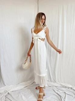 Show Me Your Mumu Lane Midi Dress ~ Flutter Stripe Chiffon White 11 Show Me Your Mumu Lane Midi Dress ~ Flutter Stripe Chiffon White -Fashion Womens Discount Store ADC98BDF 1F4C 4975 AB88 C4BF0C10E265