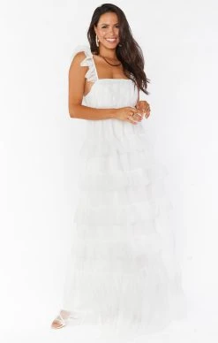 Show Me Your Mumu Fairytale Maxi Dress ~ White Tulle -Fashion Womens Discount Store BF0 0307 WT32 01