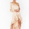 Show Me Your Mumu Stunner Maxi Dress ~ Champagne Luxe Satin -Fashion Womens Discount Store BF0 0341 CH62 01
