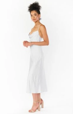 Show Me Your Mumu Verona Cowl Dress ~ Silver Luxe Satin -Fashion Womens Discount Store BF0 0510 SL62 02