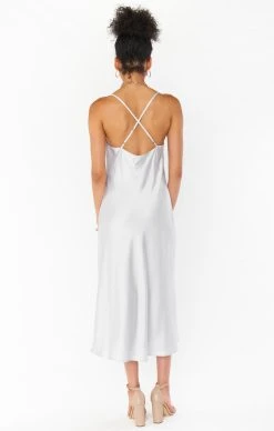 Show Me Your Mumu Verona Cowl Dress ~ Silver Luxe Satin -Fashion Womens Discount Store BF0 0510 SL62 03