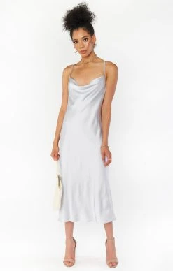 Show Me Your Mumu Verona Cowl Dress ~ Silver Luxe Satin -Fashion Womens Discount Store BF0 0510 SL62 04