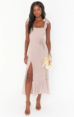 Show Me Your Mumu Claire Midi Dress ~ Soft Beige Chiffon 18 Show Me Your Mumu Claire Midi Dress ~ Soft Beige Chiffon -Fashion Womens Discount Store BF1 0394S BG24 01 7