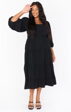 Show Me Your Mumu Elaina Midi Dress ~ Black -Fashion Womens Discount Store BF1 0435X BL29 01 1 445ec2b8 f79a 442e 8481 b579c62ce7ed