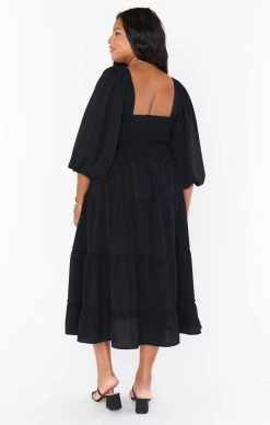 Show Me Your Mumu Elaina Midi Dress ~ Black -Fashion Womens Discount Store BF1 0435X BL29 01 3
