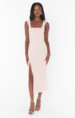 Show Me Your Mumu Eden Midi Dress ~ Dusty Blush Stretch