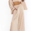 Show Me Your Mumu Tucker Top ~ Champagne Luxe Satin -Fashion Womens Discount Store BF2 5292 CH62 01