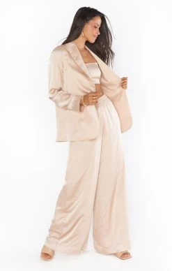 Show Me Your Mumu Felix Blazer ~ Champagne Luxe Satin