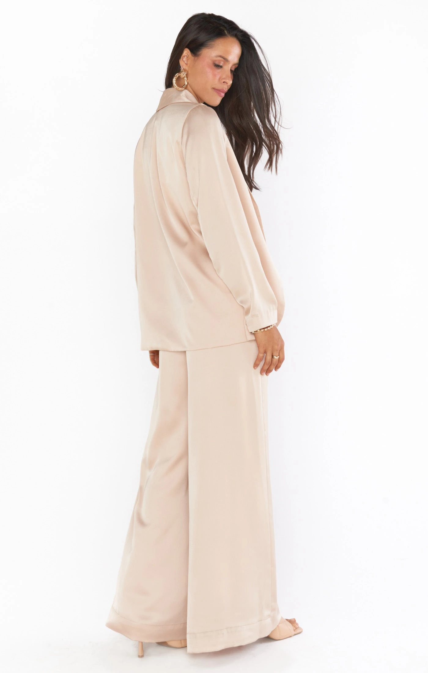 Show Me Your Mumu Felix Blazer ~ Champagne Luxe Satin 5 Show Me Your Mumu Felix Blazer ~ Champagne Luxe Satin - Image 3