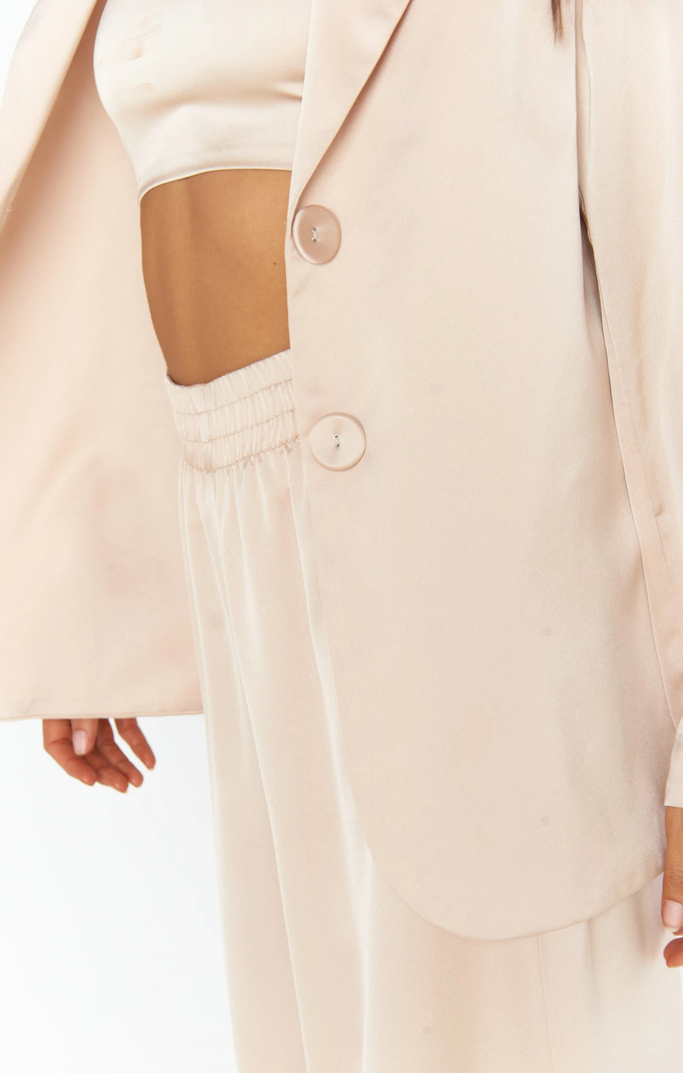 Show Me Your Mumu Felix Blazer ~ Champagne Luxe Satin 4 Show Me Your Mumu Felix Blazer ~ Champagne Luxe Satin - Image 2