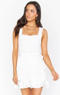 Show Me Your Mumu Larson Mini Skirt ~ Ivory Luxe Satin 16 Show Me Your Mumu Larson Mini Skirt ~ Ivory Luxe Satin -Fashion Womens Discount Store BM0 0326 IV62 01