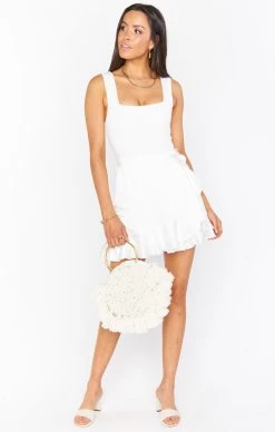 Show Me Your Mumu Larson Mini Skirt ~ Ivory Luxe Satin 19 Show Me Your Mumu Larson Mini Skirt ~ Ivory Luxe Satin -Fashion Womens Discount Store BM0 0326 IV62 04