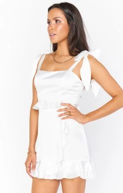 Show Me Your Mumu Larson Mini Skirt ~ Ivory Luxe Satin 13 Show Me Your Mumu Larson Mini Skirt ~ Ivory Luxe Satin -Fashion Womens Discount Store BM0 0326 IV62 07