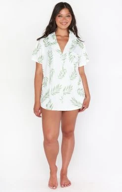 Show Me Your Mumu Sunday Morning Sleep Set ~ Dreamy Palm -Fashion Womens Discount Store BM1 0418 DP05 01