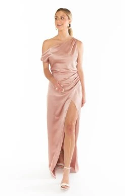 Show Me Your Mumu Jodie Dress ~ Rose Gold Luxe Satin -Fashion Womens Discount Store BM3 5350 RO62 02