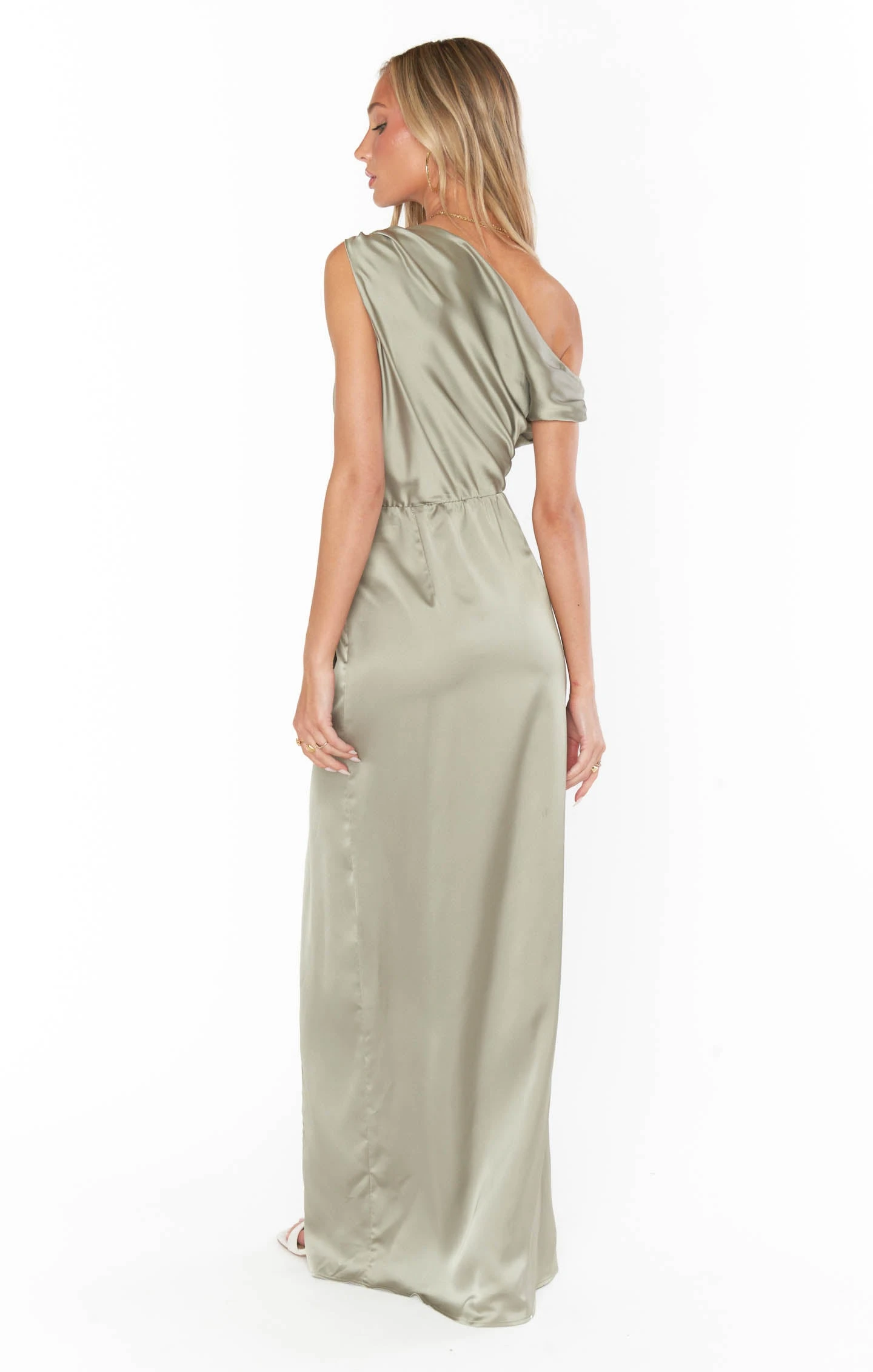 Show Me Your Mumu Jodie Dress ~ Moss Green Luxe Satin 6 Show Me Your Mumu Jodie Dress ~ Moss Green Luxe Satin - Image 4