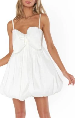 Show Me Your Mumu Bubble Bow Mini ~ White Taffeta -Fashion Womens Discount Store BM3 5379 TF77 4