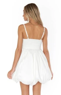 Show Me Your Mumu Bubble Bow Mini ~ White Taffeta -Fashion Womens Discount Store BM3 5379 TF77 7