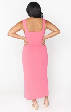Show Me Your Mumu Eden Midi Dress ~ Flamingo Pink Stretch -Fashion Womens Discount Store BR1 0362 HP65 01 2 33641793 0afe 4909 95d0 add5ccd7d3ad