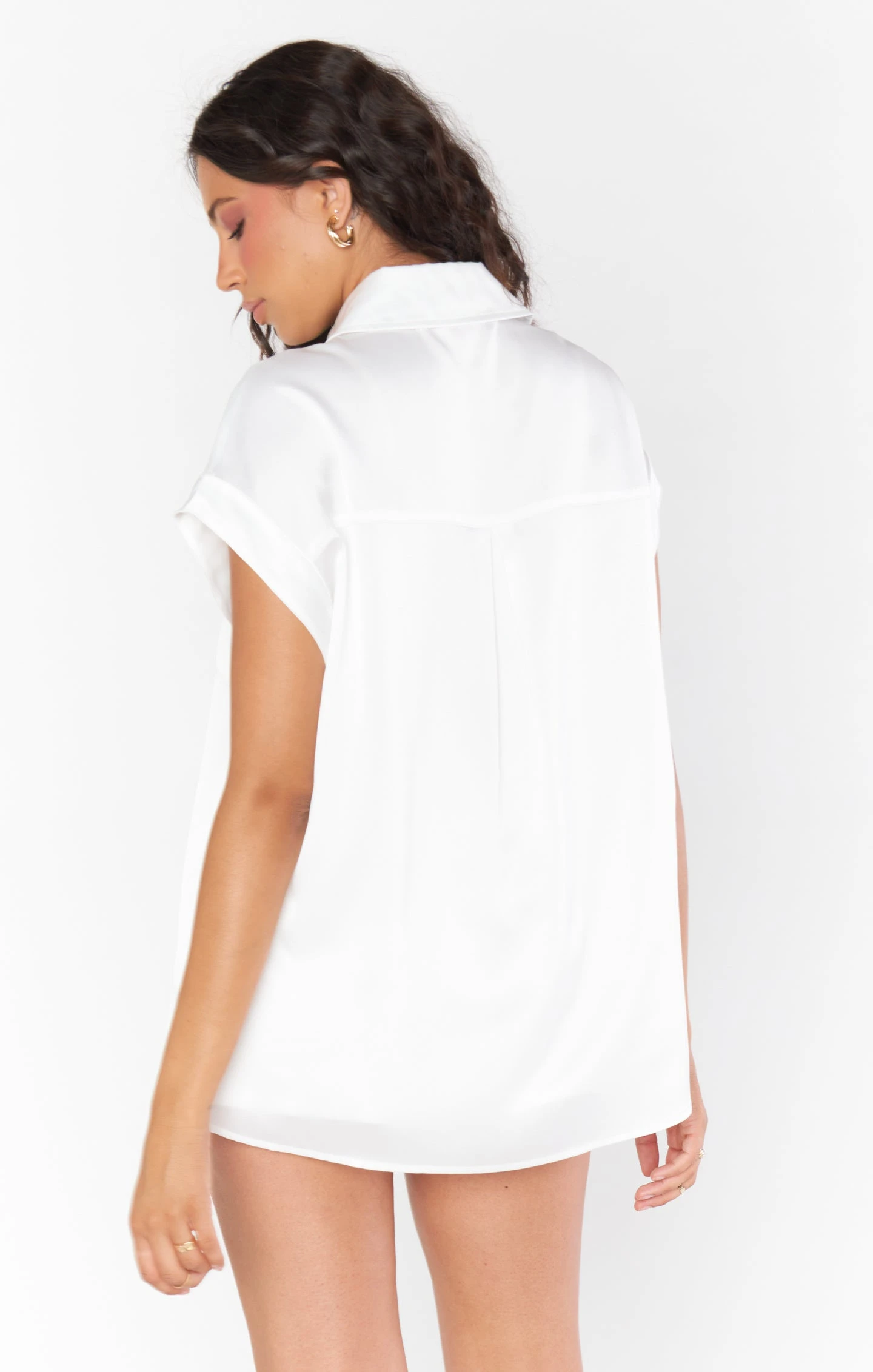 Show Me Your Mumu Best Day Button Up ~ Ivory Luxe Satin 6 Show Me Your Mumu Best Day Button Up ~ Ivory Luxe Satin - Image 4