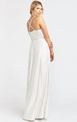 Show Me Your Mumu Dazzle Crossover Maxi Dress ~ Roller Glitz Ivory 12 Show Me Your Mumu Dazzle Crossover Maxi Dress ~ Roller Glitz Ivory -Fashion Womens Discount Store BR9 0232 GI12 03