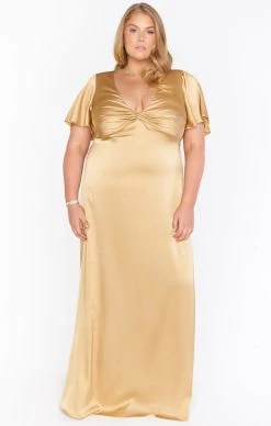 Show Me Your Mumu Rome Twist Gown ~ True Gold Luxe Satin 29 Show Me Your Mumu Rome Twist Gown ~ True Gold Luxe Satin -Fashion Womens Discount Store BR9 0236NX TG62 04