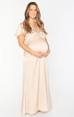 Show Me Your Mumu Rome Twist Gown ~ Champagne Luxe Satin -Fashion Womens Discount Store BR9 0236N CH62 02 d9305258 3286 4bfc a478 07c1b344004a