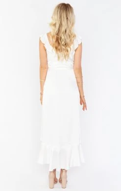 Show Me Your Mumu Samantha Ruffle Wrap Dress ~ Ivory Luxe Satin -Fashion Womens Discount Store BS0 0239N IV62 03 38ccee85 0edd 42e1 9ebe 6a35d03a98b2