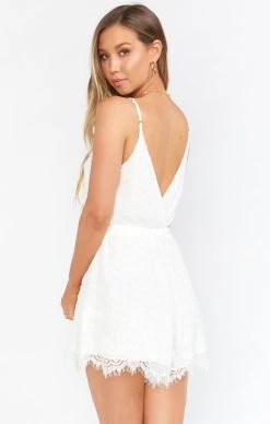 Show Me Your Mumu Olympia Romper ~ White Lace -Fashion Womens Discount Store BS0 0249 WL08 03
