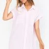 Show Me Your Mumu Martin Shirt Dress ~ Blush Stripe