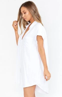 Show Me Your Mumu Martin Shirt Dress ~ White Stripe 14 Show Me Your Mumu Martin Shirt Dress ~ White Stripe -Fashion Womens Discount Store BS0 0272 WS22 02