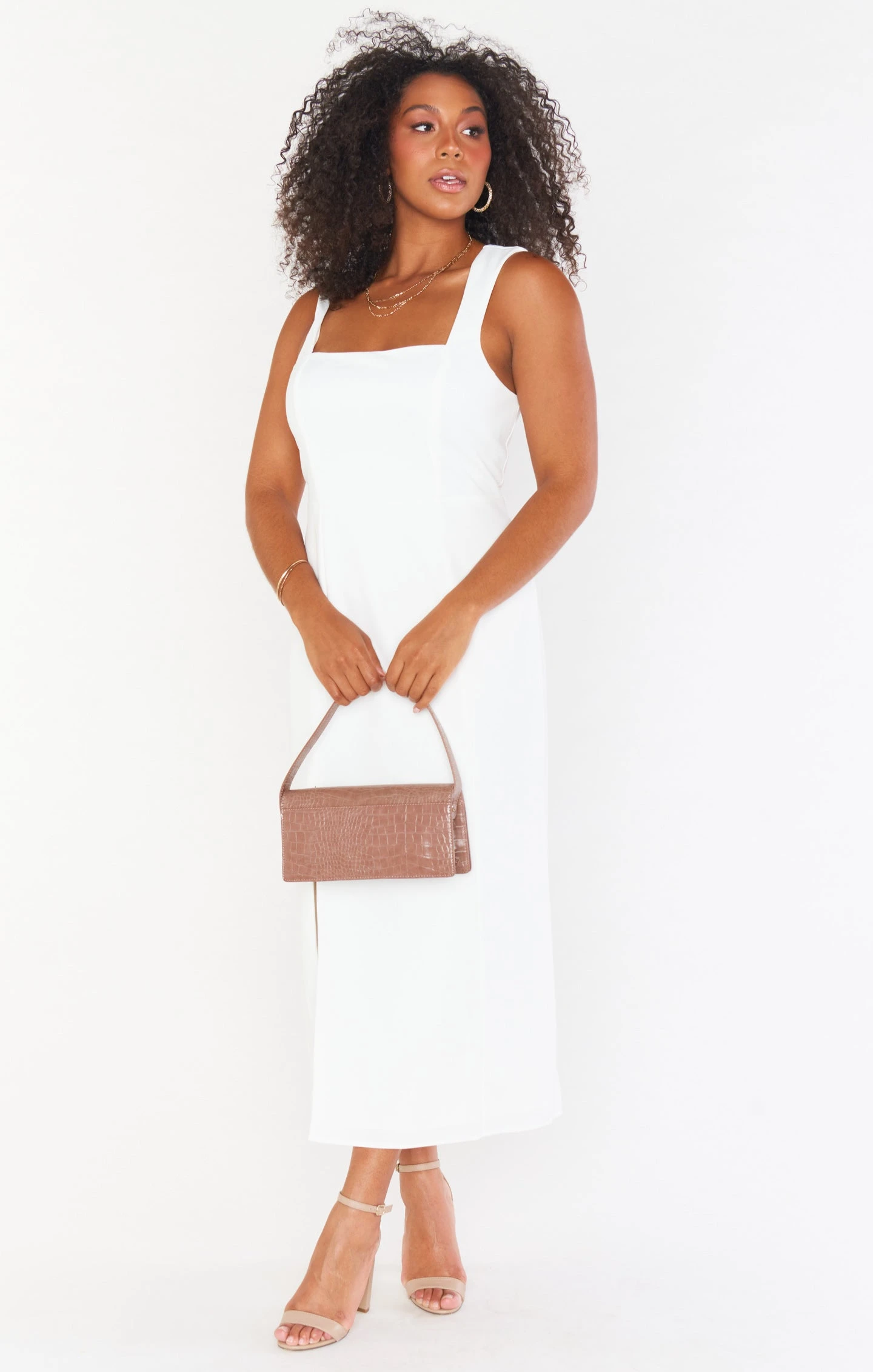 Show Me Your Mumu Eden Midi Dress ~ White Stretch 11 Show Me Your Mumu Eden Midi Dress ~ White Stretch - Image 9