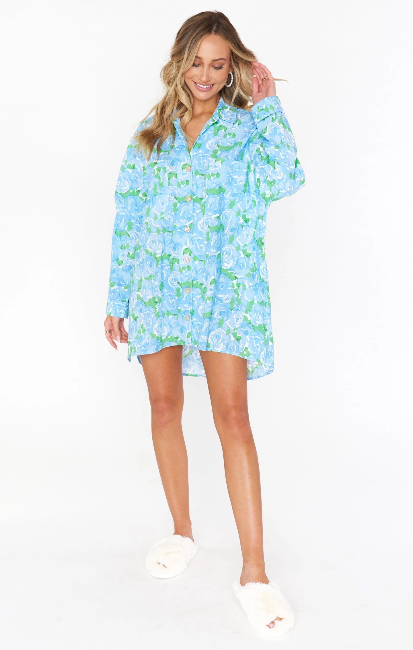 Show Me Your Mumu Johns Button Down Shirt ~ Something Blue Floral 3 Show Me Your Mumu Johns Button Down Shirt ~ Something Blue Floral
