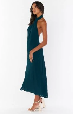 Show Me Your Mumu Jasmine Halter Midi Dress ~ Emerald Chiffon 11 Show Me Your Mumu Jasmine Halter Midi Dress ~ Emerald Chiffon -Fashion Womens Discount Store BS2 0465 ER24 01 2