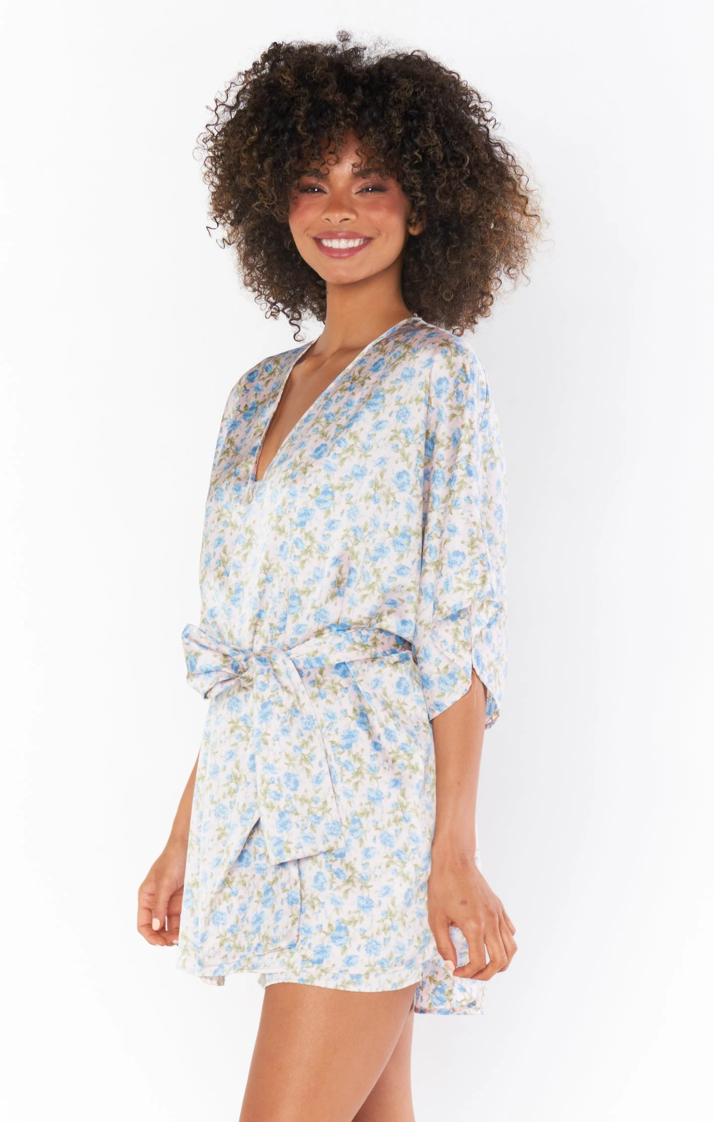 Show Me Your Mumu First Look Robe ~ Charming Rose Luxe Satin 4 Show Me Your Mumu First Look Robe ~ Charming Rose Luxe Satin - Image 2