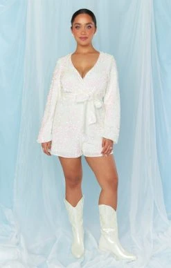 Show Me Your Mumu Love On The Dance Floor Romper ~ White Iridescent Sequins 12 Show Me Your Mumu Love On The Dance Floor Romper ~ White Iridescent Sequins -Fashion Womens Discount Store BS3 5345 IP92 01