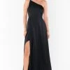 Show Me Your Mumu Shannon One Shoulder Dress ~ Black Luxe Satin 2 Show Me Your Mumu Shannon One Shoulder Dress ~ Black Luxe Satin -Fashion Womens Discount Store BS3 5356 BK62 01