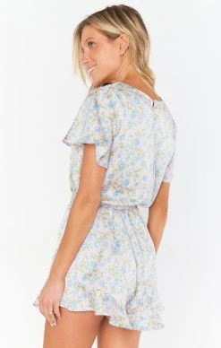 Show Me Your Mumu Say I Do Romper ~ Charming Rose Luxe Satin -Fashion Womens Discount Store BS3 5362 CR62 04