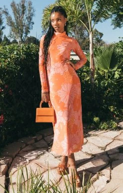 Show Me Your Mumu Daphne Turtleneck Dress ~ Retro Garden Mesh