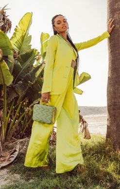 Show Me Your Mumu Irwin Pants ~ Citrine Luxe Satin -Fashion Womens Discount Store DSC 0424